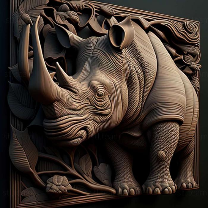 3D model rhinocerose (STL)